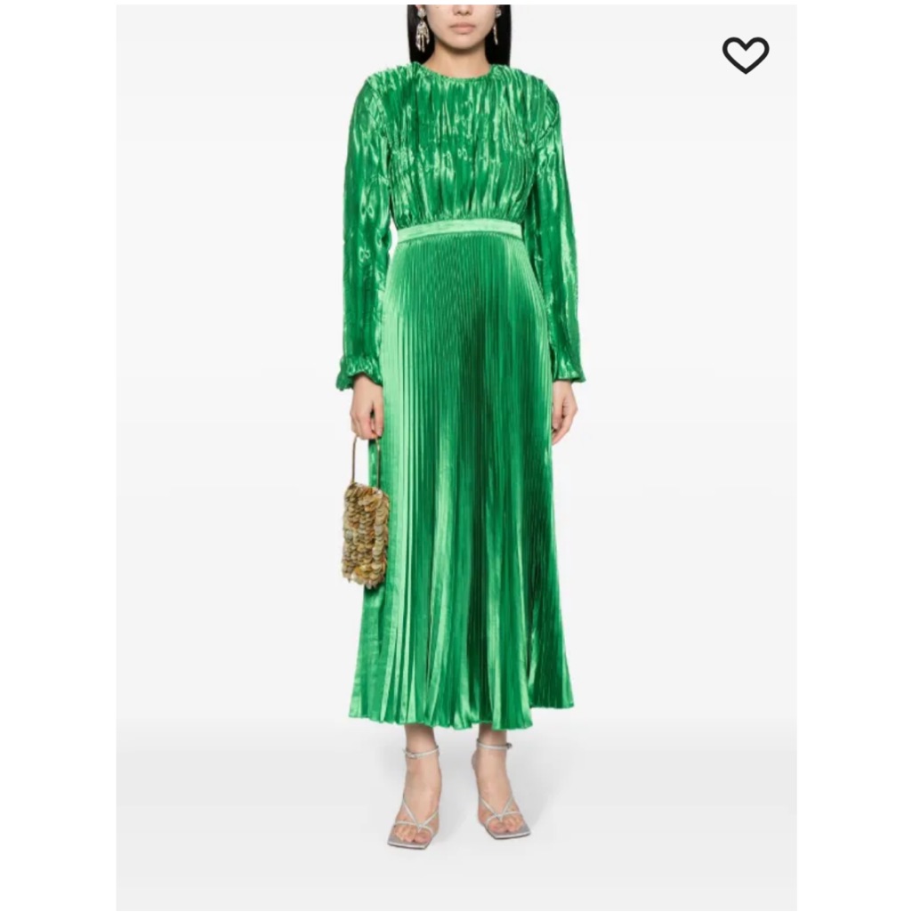 L’ide Blue Pleated Maxi Dress